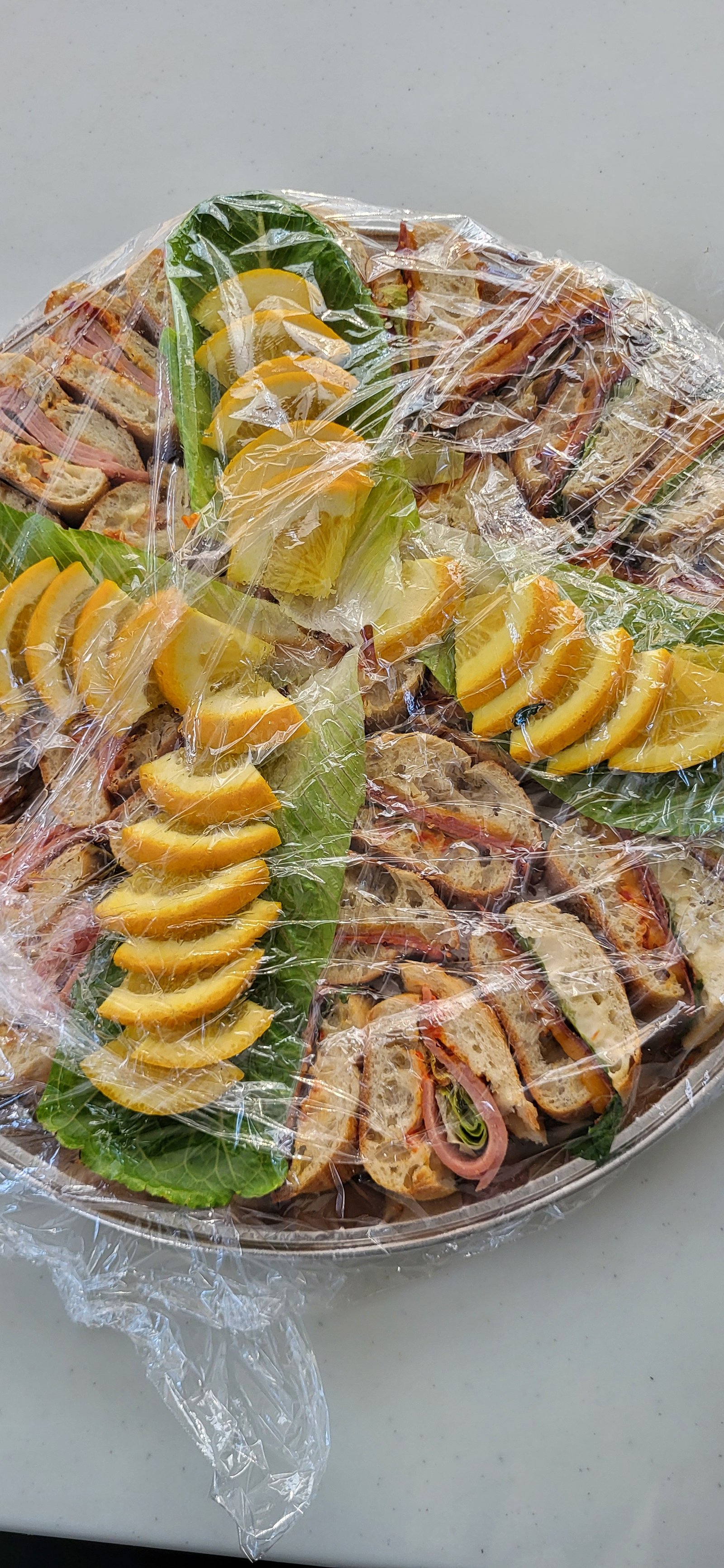 Sandwich catering platter